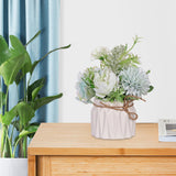 Maxbell Artificial Flowers Hydrangea Flower Bonsai for Garden Decoration Green