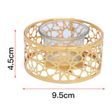 Maxbell Votive Candle Holders Candlestick Holder for Festival Tabletop Decoration round geometry