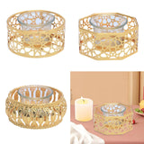 Maxbell Votive Candle Holders Candlestick Holder for Festival Tabletop Decoration round geometry