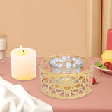 Maxbell Votive Candle Holders Candlestick Holder for Festival Tabletop Decoration round geometry