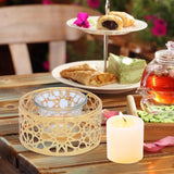 Maxbell Votive Candle Holders Candlestick Holder for Festival Tabletop Decoration round geometry