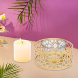 Maxbell Votive Candle Holders Candlestick Holder for Festival Tabletop Decoration round geometry