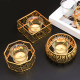 Maxbell Votive Candle Holders Candlestick Holder for Festival Tabletop Decoration geometry