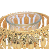 Maxbell Votive Candle Holders Candlestick Holder for Festival Tabletop Decoration round crown