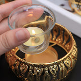 Maxbell Votive Candle Holders Candlestick Holder for Festival Tabletop Decoration round crown