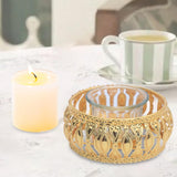 Maxbell Votive Candle Holders Candlestick Holder for Festival Tabletop Decoration round crown