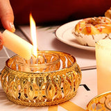 Maxbell Votive Candle Holders Candlestick Holder for Festival Tabletop Decoration round crown