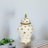 Maxbell Traditional Ceramic Ginger Jar Decorative Jar Flower Vase Collectible 21cmx37cm