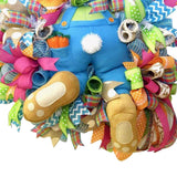 Maxbell Easter Wall Sticker Rabbit Wreath Bunny Decals Decoration Supplies Style C