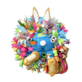 Maxbell Easter Wall Sticker Rabbit Wreath Bunny Decals Decoration Supplies Style C