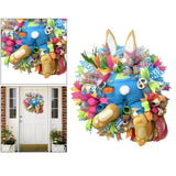 Maxbell Easter Wall Sticker Rabbit Wreath Bunny Decals Decoration Supplies Style C