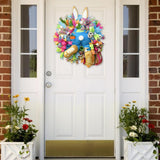 Maxbell Easter Wall Sticker Rabbit Wreath Bunny Decals Decoration Supplies Style C