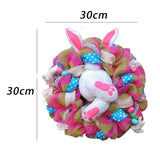 Maxbell Easter Wall Sticker Rabbit Wreath Bunny Decals Decoration Supplies Style D