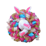 Maxbell Easter Wall Sticker Rabbit Wreath Bunny Decals Decoration Supplies Style D