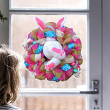 Maxbell Easter Wall Sticker Rabbit Wreath Bunny Decals Decoration Supplies Style D