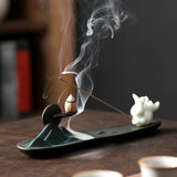 Maxbell Incense Burner Sculpture Incense Stick Holder for Cabinet Living Room Gift style A