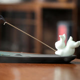 Maxbell Incense Burner Sculpture Incense Stick Holder for Cabinet Living Room Gift style A