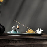 Maxbell Incense Burner Sculpture Incense Stick Holder for Cabinet Living Room Gift style A