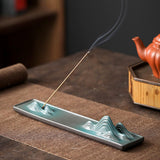 Maxbell Incense Burner Sculpture Incense Stick Holder for Cabinet Living Room Gift style D
