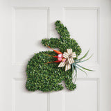 Maxbell 17.7'' Easter Bunny Wreath Front Door Hanging Greenery Wreaths Home Decor