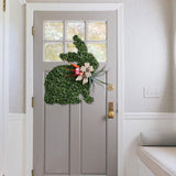 Maxbell 17.7'' Easter Bunny Wreath Front Door Hanging Greenery Wreaths Home Decor