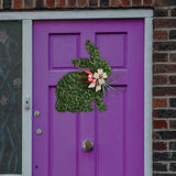 Maxbell 17.7'' Easter Bunny Wreath Front Door Hanging Greenery Wreaths Home Decor