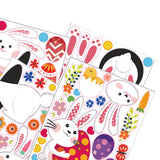 Maxbell 4 Sheets Happy Easter Stickers Decals Embellishments for Party Windows