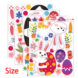 Maxbell 4 Sheets Happy Easter Stickers Decals Embellishments for Party Windows