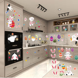 Maxbell 4 Sheets Happy Easter Stickers Decals Embellishments for Party Windows