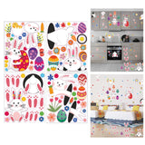 Maxbell 4 Sheets Happy Easter Stickers Decals Embellishments for Party Windows