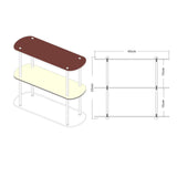 Maxbell 3 Layer Desktop Storage Rack Free Standing Cosmetic Display Stand Durable S