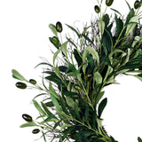 Maxbell Artificial Olive Wreath Indoor Spring for Living Room Home Decor 40cm