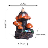 Maxbell Mushroom Backflow Incense Burner Censer for Home Living Room Decoration