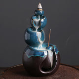 Maxbell Backflow Incense Burner Waterfall Incense Holder for Yoga Indoor Desktop