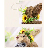 Maxbell Easter Rabbit Statue Decorative Art Crafts Ornament for Cafe Festivals Desk