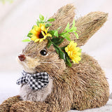 Maxbell Easter Rabbit Statue Decorative Art Crafts Ornament for Cafe Festivals Desk