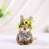 Maxbell Easter Rabbit Statue Decorative Art Crafts Ornament for Cafe Festivals Desk