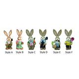 Maxbell Cartoon Standing Easter Bunny Figurine Doll Decoration 35cm Tall Stylish Style A