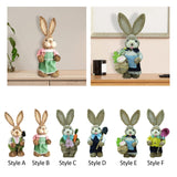 Maxbell Cartoon Standing Easter Bunny Figurine Doll Decoration 35cm Tall Stylish Style A