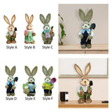 Maxbell Cartoon Standing Easter Bunny Figurine Doll Decoration 35cm Tall Stylish Style A