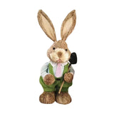 Maxbell Cartoon Standing Easter Bunny Figurine Doll Decoration 35cm Tall Stylish Style A