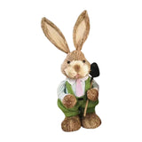 Maxbell Cartoon Standing Easter Bunny Figurine Doll Decoration 35cm Tall Stylish Style A