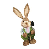 Maxbell Cartoon Standing Easter Bunny Figurine Doll Decoration 35cm Tall Stylish Style A