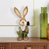Maxbell Cartoon Standing Easter Bunny Figurine Doll Decoration 35cm Tall Stylish Style A