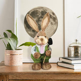 Maxbell Cartoon Standing Easter Bunny Figurine Doll Decoration 35cm Tall Stylish Style A