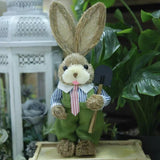 Maxbell Cartoon Standing Easter Bunny Figurine Doll Decoration 35cm Tall Stylish Style A