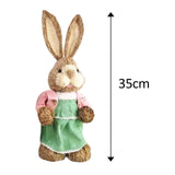 Maxbell Cartoon Standing Easter Bunny Figurine Doll Decoration 35cm Tall Stylish Style B