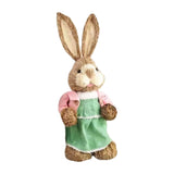 Maxbell Cartoon Standing Easter Bunny Figurine Doll Decoration 35cm Tall Stylish Style B
