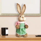 Maxbell Cartoon Standing Easter Bunny Figurine Doll Decoration 35cm Tall Stylish Style B