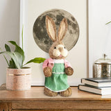 Maxbell Cartoon Standing Easter Bunny Figurine Doll Decoration 35cm Tall Stylish Style B